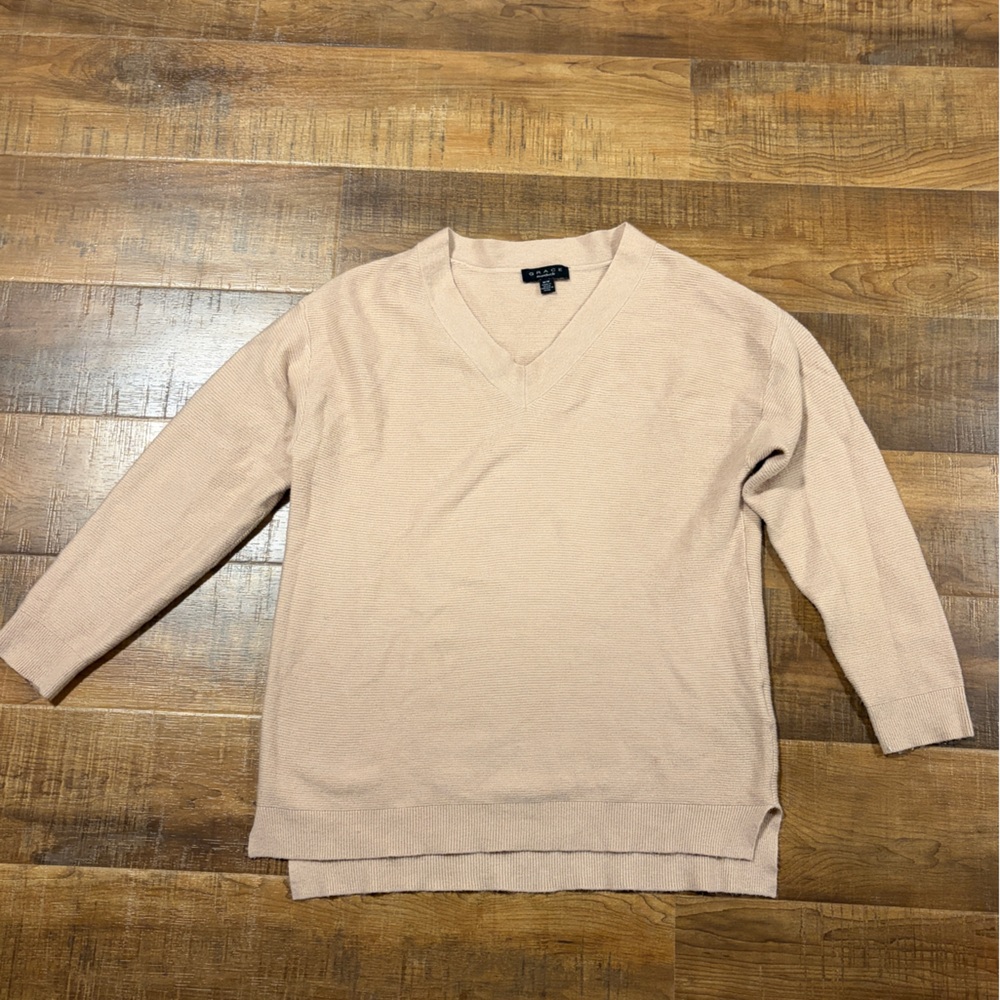 Womens V-Neck Sweater Oversized
